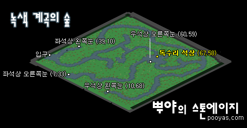 녹색 계곡의 숲 지도