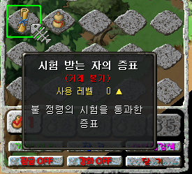 시험 받는 자의 증표 - 불 정령 통과